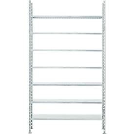 SSI Schäfer Archivregal, Grundfeld, 7 Böden, B 750 x T 300 mm, verzinkt