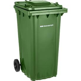 SSI Schäfer Mülltonne PRO 240 WAVE, 240 l, fahrbar, grün
