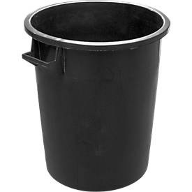Tonne, aus HDPE, stapelbar 75 Liter, schwarz