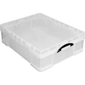 Box, Kunststoff, transparent, mit Deckel, 70 l