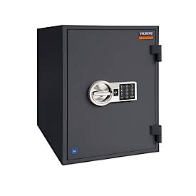 Tresor FRS 75, Feuerwiderstand LFS 60P nach EN 15659, Sicherheitsstufe S 2, Elektronikschloss & Drehgriff, 1 Fachboden & 1 ausziehbare Schublade, B 485 x T 450 x H 792 mm, graphitgrau RAL 7024