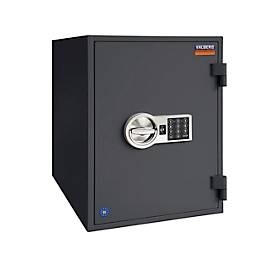 Tresor FRS 75, Feuerwiderstand LFS 60P nach EN 15659, Sicherheitsstufe S 2, Elektronikschloss & Drehgriff, 1 Fachboden & 1 Auszugsschublade, B 485 x T 450 x H 792 mm, lichtgrau RAL 7035