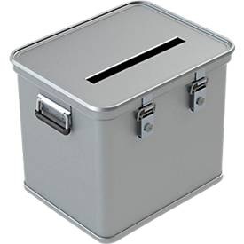 Wahlurne A 1569, für Stimmzettel DIN A4, Aluminium, 50 Liter Inhalt
