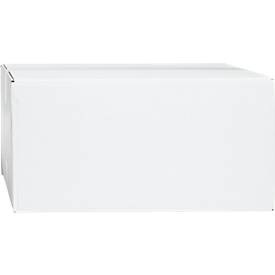 Weisse Wellpapp-Faltkartons, 1-wellig, 400 x 300 x 200 mm