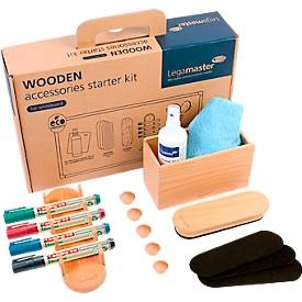 Legamaster Starterkit Whiteboard Zubehörset Wooden 17-teilig, aus Holz