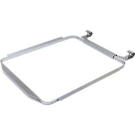 Winkelring für Mülltonnen mit Volumen 240 l, inkl. Montagematerial, B 498 x T 670 x H 41 mm, Stahl, silber