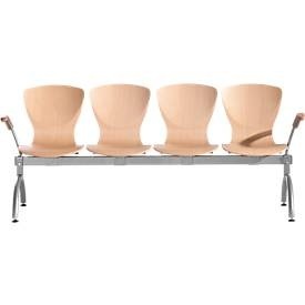 4er-Traversenbank Bingo, ohne Sitzpolster + 3x ein Paket Einwegmaske à 50 Stück