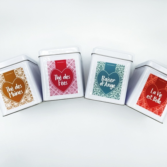 Perlen Des Wohlbefindens Für Zu Hause: Auswahl Von 4 Tees Und 1 Teedose - Geschenkbox Unisex