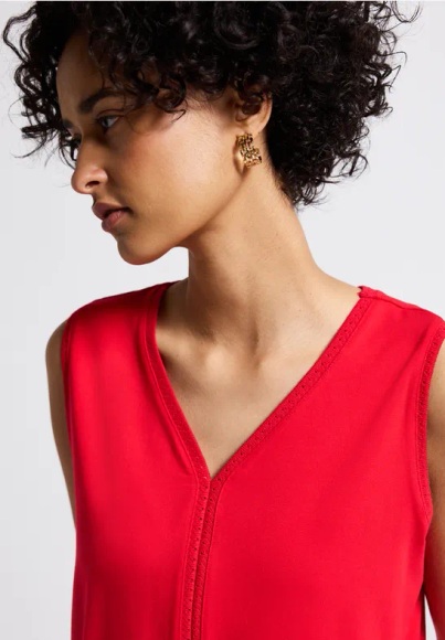 STREET ONE Shirttop, mit Häkel Details