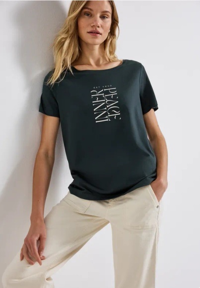 STREET ONE Shirttop, mit Wording Print