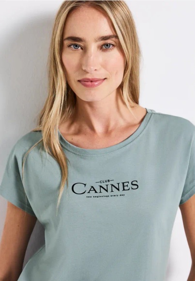 STREET ONE Shirttop, mit Folien-Wording