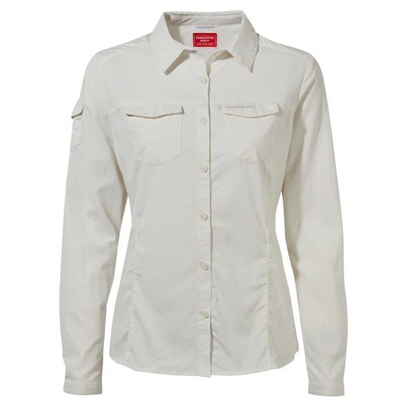 Craghoppers NosiLife Adventure II Longsleeved Shirt Damen sea salt 2019 UK 14 | L Langarm Hemden