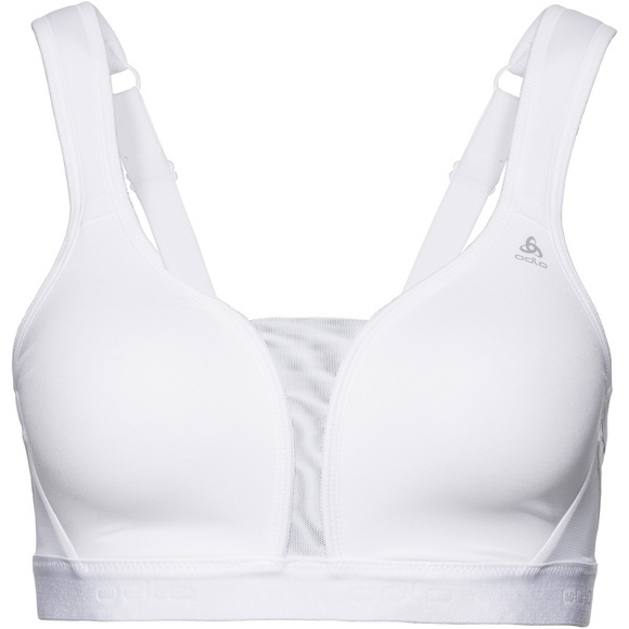 Odlo Damen Padded High Sports BH (Größe L, Weiß)