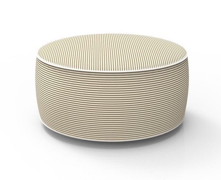 Sitzhocker gestreift, beige ()