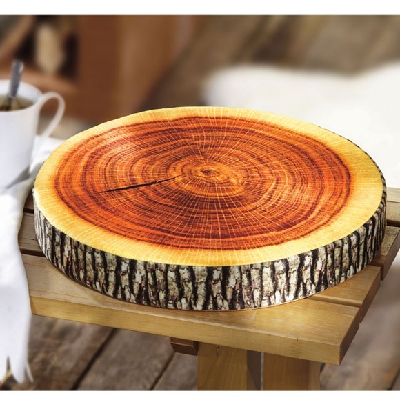 Sitzkissen «Holz» (Weiches Sitzkissen mit Holz-Optik)