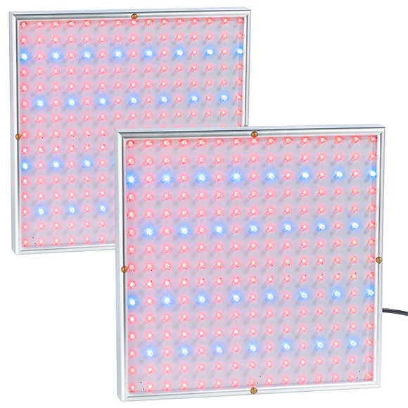 Lunartec 2er-Set Profi LED-Pflanzen-Wachstums-Leuchtpanels mit je 225 LEDs