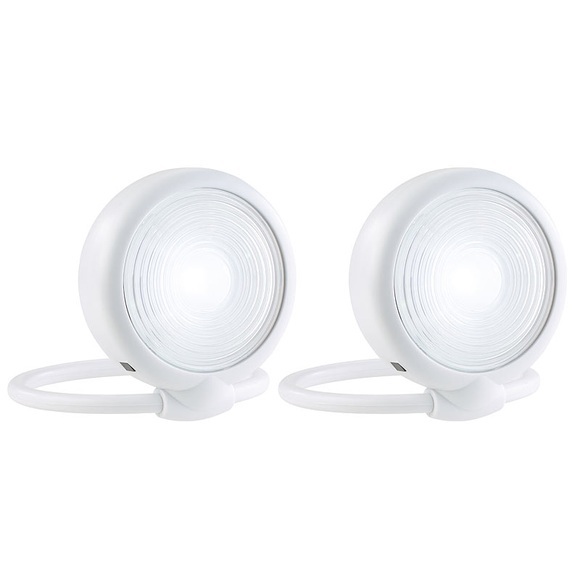 Lunartec 2er-Set LED-Wand-/Stand-/Hand-Leuchten, Bewegungserkennung, 40 lm