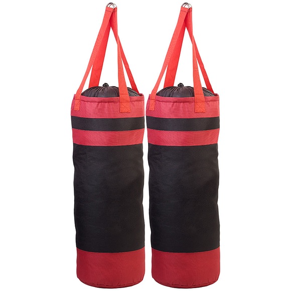 infactory 2er-Set Wäsche-Boxsäcke "Rocky" mit Kordelzug und Aufhänge-Ösen