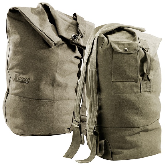 Xcase 2er-Set Canvas-Seesäcke 50 Liter, 28 x 25 x 80 cm
