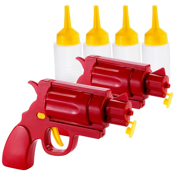 infactory 2er-Set 2in1-Ketchup- und Senf-Pistole
