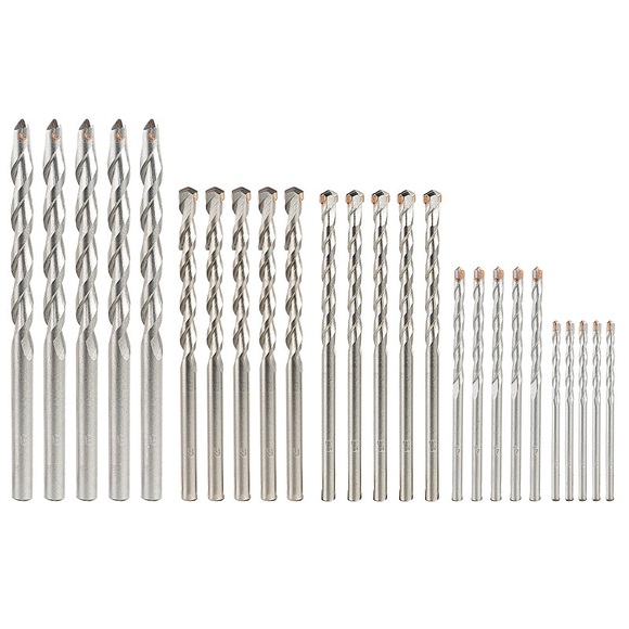 AGT Beton-Bohrer-Set für Akkuschrauber, je 5x in 3/4/5/6/8 mm