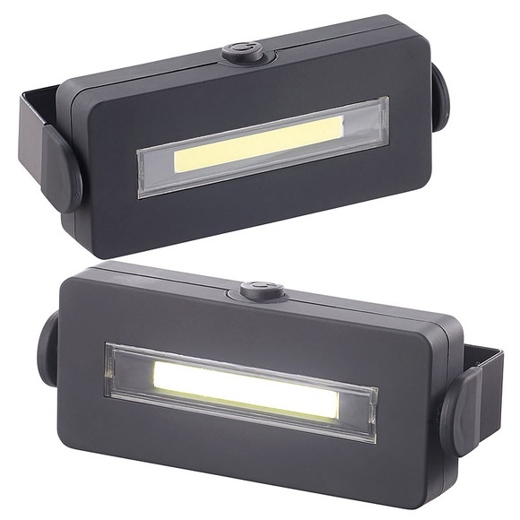 Lunartec 2er Pack Schwenkbare Arbeitsleuchte mit COB-LED, 3 W, 100 lm, Magnet,