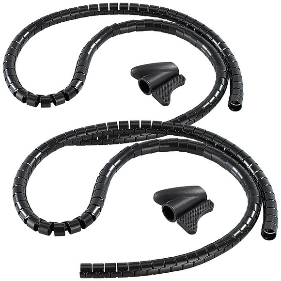 dream audio 2er Pack Flexibler Kabelschlauch 22mm mit Einfädeltool, 1.5m in