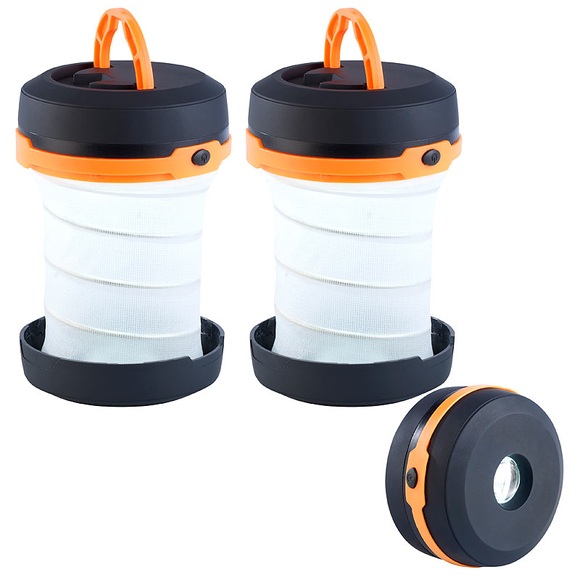 Semptec Urban Survival Technology 2er-Set Campingleuchten, SOS-Funktion, 2 Helligkeitsstufen, 1 W, 60 lm