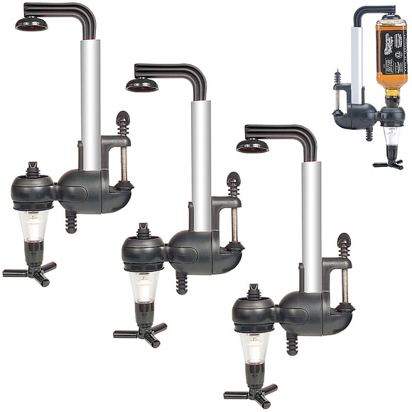 infactory 3er-Set Flaschenhalter mit Portionierer für 3 cl