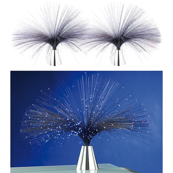 Pearl 2er-Set Glasfaserlampe "Lounge 80" mit LED-Farbwechsler