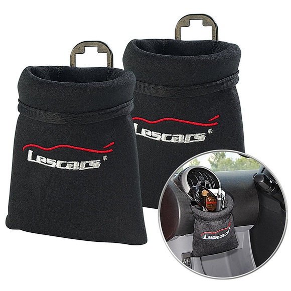 Lescars 2er-Set Neopren-Smart-Pockets - Die praktischen Taschen im Auto