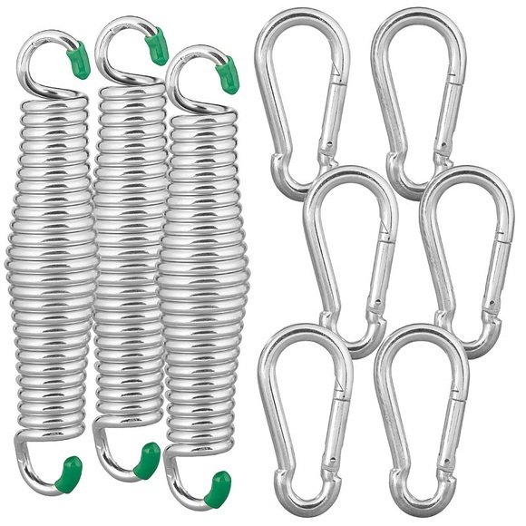 Semptec Urban Survival Technology 3er-Set Schwingfedern für Hängesessel & -matte, 6 Karabiner, bis 120kg