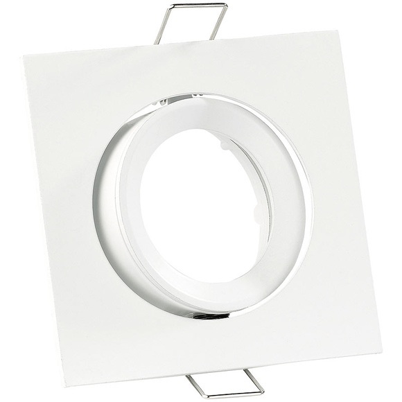 Luminea Einbaurahmen MR16, weiss, quadratisch, für 1 Strahler