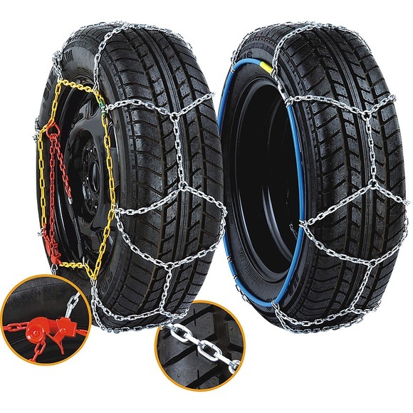 Lescars Schneeketten Grösse M für Reifen 205/55 R16 u.v.m.