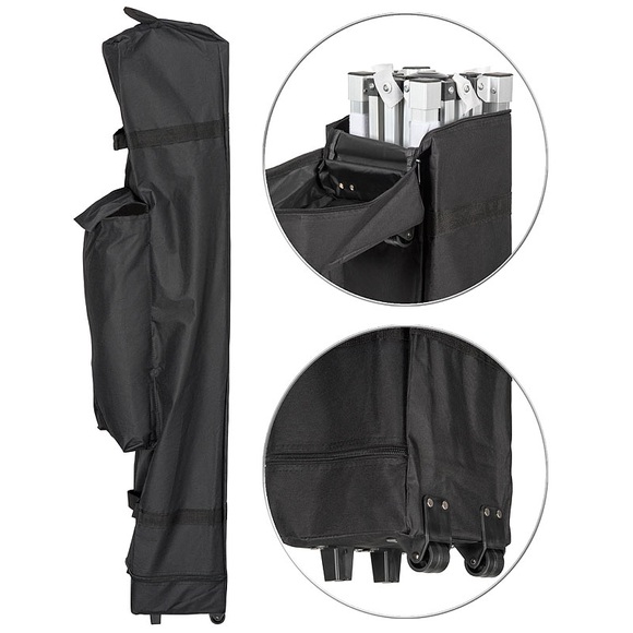 Royal Gardineer Transport-Tasche für Faltpavillons, mit Zusatzfach und Rollen, schwarz