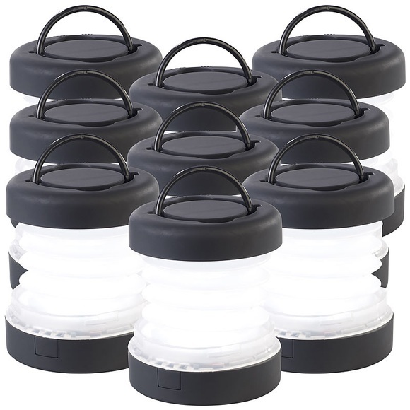 Pearl Faltbare Mini-Campingleuchte, Batteriebetrieb, 20 Lumen 0,5 W, 3er-Set