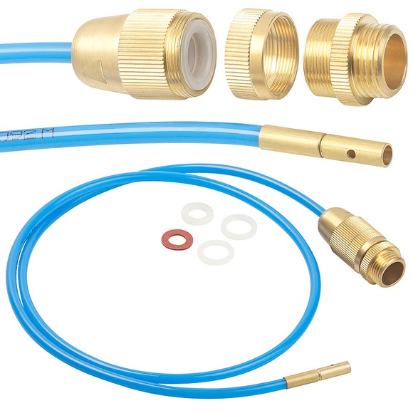 AGT Hochdruck-Abflussreiniger für M22, M24 & 1/2", mit Dichtungen, 1 m
