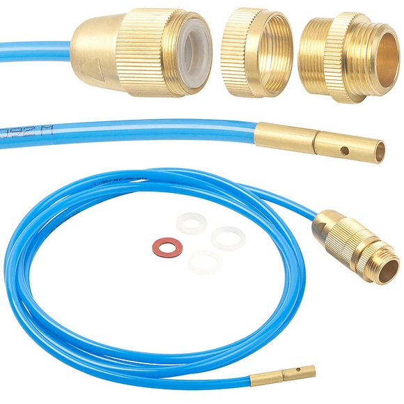 AGT Hochdruck-Abflussreiniger für M22, M24 & 1/2", mit Dichtungen, 2 m