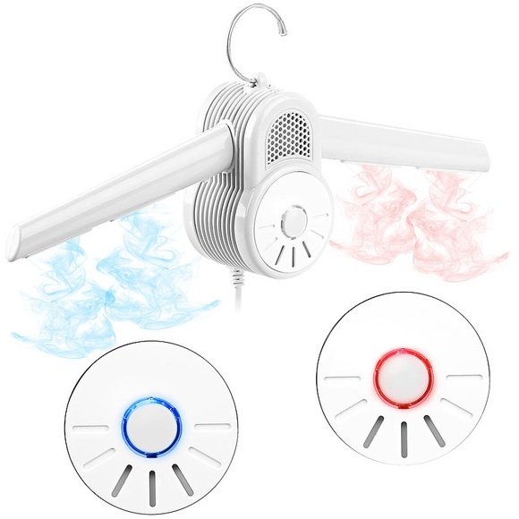Sichler Haushaltsgeräte Wäschetrockner-Kleiderbügel mit Warmluft- & Kaltluft-Gebläse, 150 Watt
