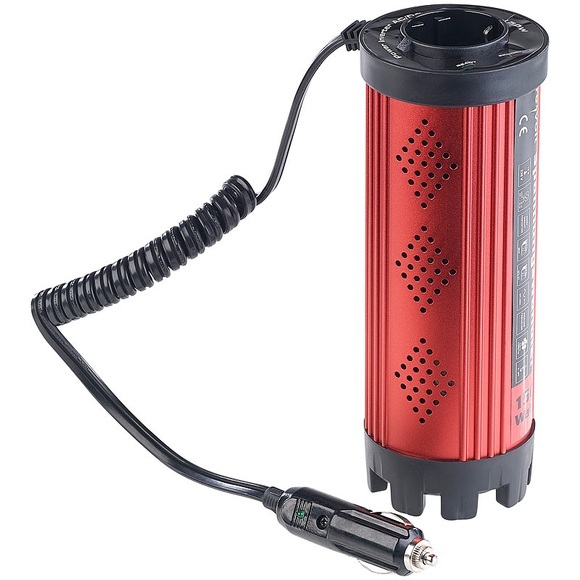 revolt Kfz-Spannungswandler mit 150 W, 230 V AC, 5 V USB, Peakpower 300 W