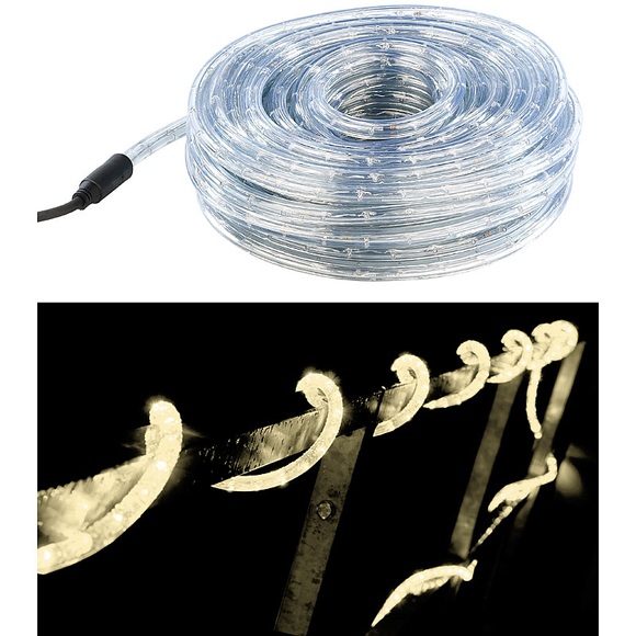Lunartec LED-Lichtschlauch Innen- & Aussenbereich, 720 LEDs,20 m, warmweiss, IP44