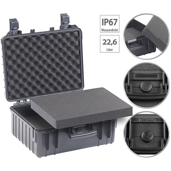 Xcase Staub- und wasserdichter Koffer, medium, 444 x 369 x 199 mm, IP67