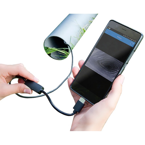 Somikon USB-HD-Endoskop-Kamera für PC und OTG-Android-Smartphone, 2 m, IP67