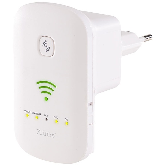 7links Dualband-WLAN-Repeater, Access Point & Router, 1.200 Mbit/s, WPS-Taste