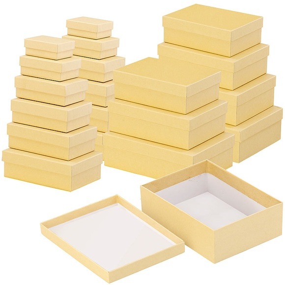 20er-Set neutrale Geschenk- und Aufbewahrungs-Boxen, 10 Größen