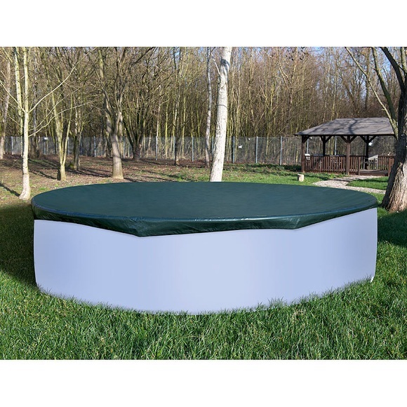 Royal Gardineer Gewebe-Abdeckplane XXL Rund für Pool, Trampolin, 460 x 17 cm (Ø x H)