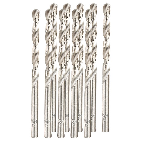 AGT HSS-Bohrer-Set für Metall, Titan-beschichtet, 5,0 mm, 10 Stück