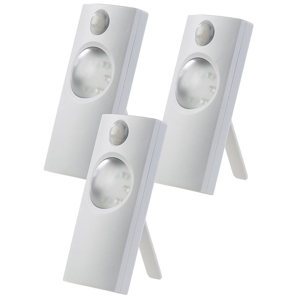 Lunartec LED-Wand- & Stand-Leuchte mit Bewegungserkennung, 0,36 Watt, 3er- Set