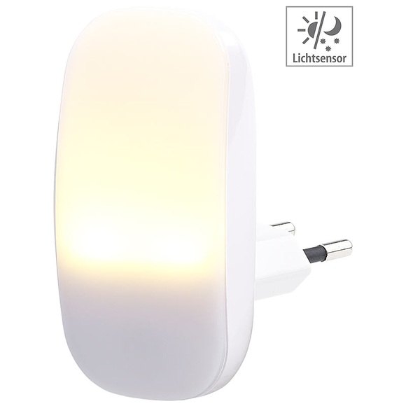 Lunartec Kompaktes LED-Steckdosen-Nachtlicht, Dämmerungssensor, 1 lm, 0,25 W