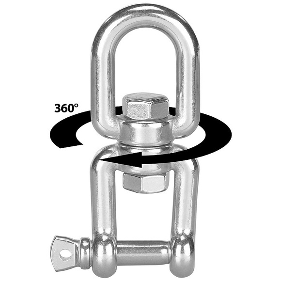 Semptec Urban Survival Technology Drehwirbel für Hängesessel, aus rostfreiem Edelstahl, bis 500 kg